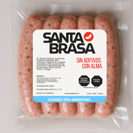 Chorizo Argentino Artesanal 500g | Santa Brasa | Sin Aditivos